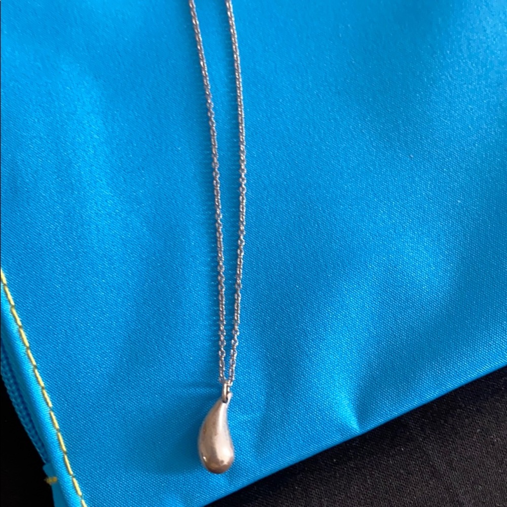 Tiffany & Co. tear drop necklace in silver